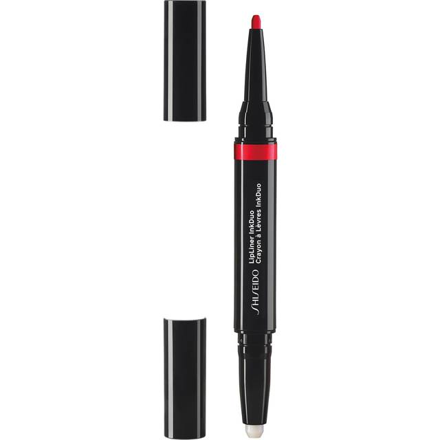SHISEIDO Makeup Lip Liner Ink Duo 08 True Red Lip Liner Pencil Vertical Wrinkle Cover Moisturizing Shiseido Official Store 0.9g/0.2g (Extruded