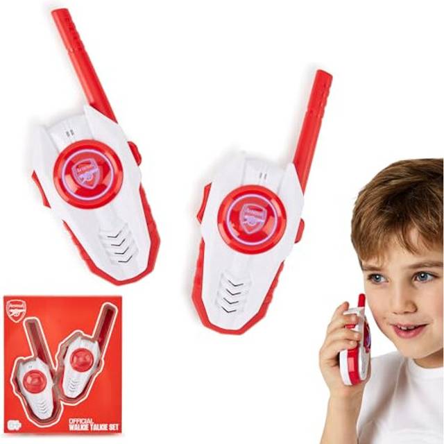 Arsenal FC Officially Licensed Walkie Talkie 2-Pack Set - Easy-to-Use Durable Ideal Kids Outdoor Toy Gift for Young Gunners Supporters