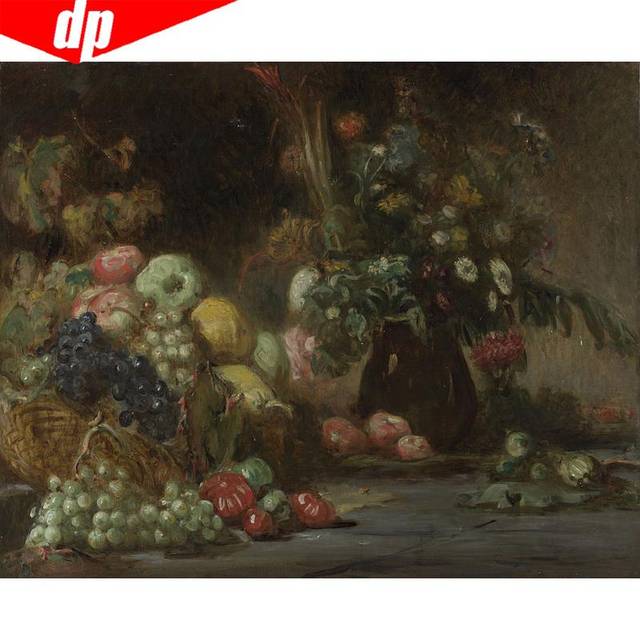Diamond Painting Still Life with Fruit and Flowers Full Round Rhinestone Cross Stitch Diamonds 20X30