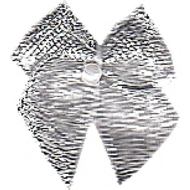 Berisfords Ribbon Pearl Crossover Bows 100 Silver