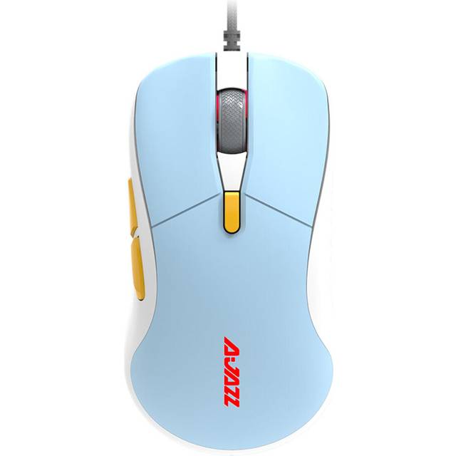(Blue) Wired Gaming Mouse 12400DPI 6-level Adjustable Lightweight PAW3327 Sensor RGB LED Backlit Gamer Mouse for Desktop Computer Laptop PC