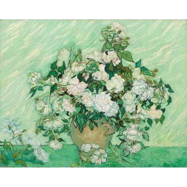 Diamond Painting for Adults Diamond Embroidery Craft Painting White Flowers Diamond Wall Arts Decor 20X30CM