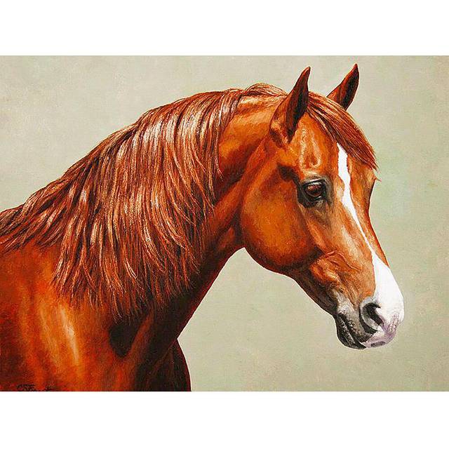 DIY 5D Diamond Painting Cross Stitch horse Mosaic Diamond Embroidery Needlework 20X30CM