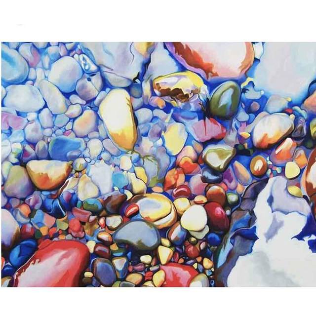 Diamond Painting Cross Stitch Full Round Drill Colored stones Diamond Embroidery 20X30CM