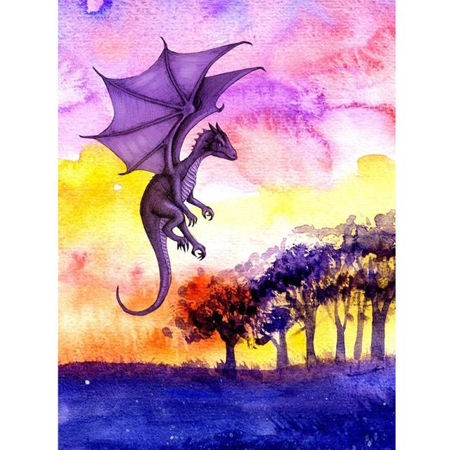 Diamond Painting Dragon Diamond Embroidery Animal Crystal Mosaic Diamond Art Embroidery Cross Stitch 20X30CM