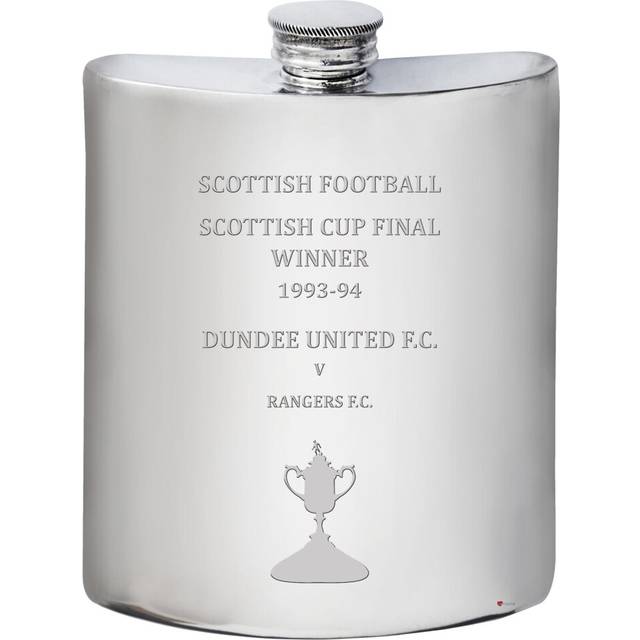 Dundee United FC 1993-94 Scottish Cup Final Winner 6oz Pewter Hip Flask Football Memorabilia Mens Birthday Personalised Gifts Whisky Accessories