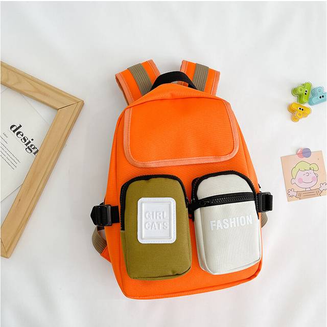 (Orange) Cute Fun And Waterproof Backpack For Kids Age 3 To 6 With Breathable And Durable Design