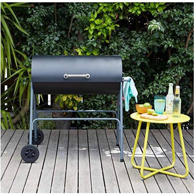 Texas Flame master Oil Drum Charcoal BBQ Charcoal Barbecue ideal for Home Garden Party BBQ