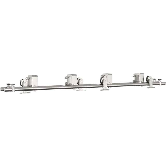 vidaXL Sliding Door Hardware Kit 183 cm Stainless Steel Silver