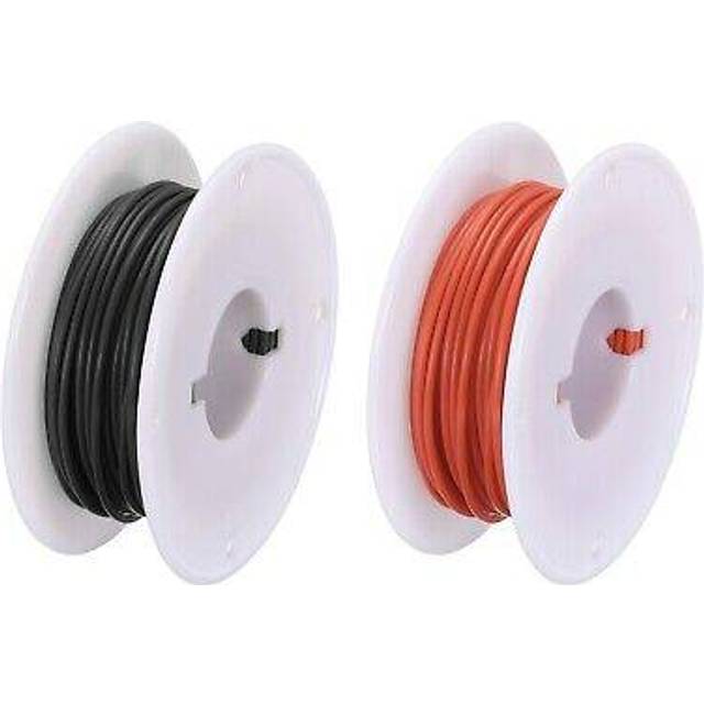 28 gauge silicone wire 28awg high temp wire spool black/red 15m/49.2ft 2pcs