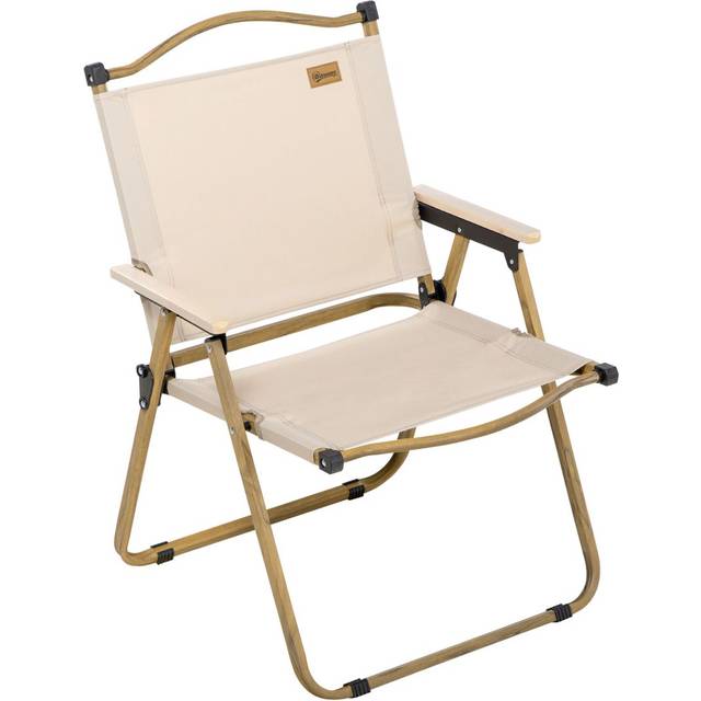 Outsunny Lightweight Portable Folding Chair for Camping - Fishing - Khaki - Khaki | TJ Hughes
