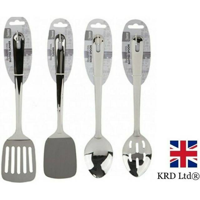 Stainless steel cooking spoon turner ladle slotted kitchen utensil tool set uk