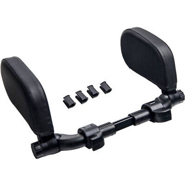 Premium car neck support cushion for universal vehicle fit black leather 2pcs