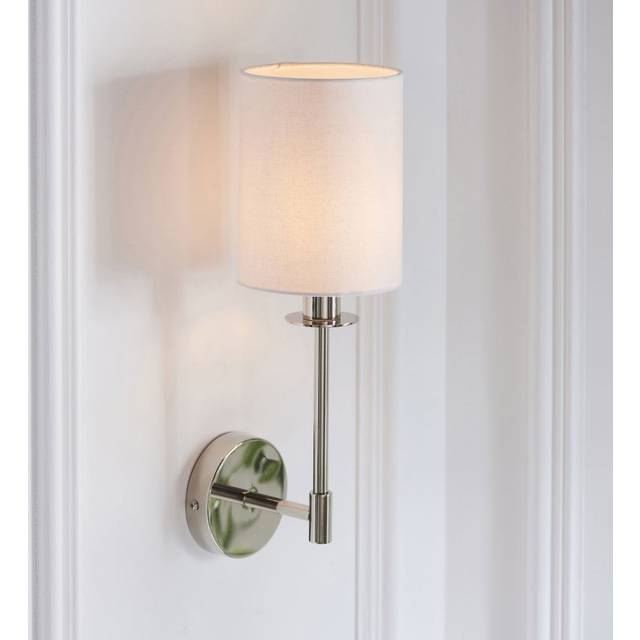 Endon Lighting Sancerre Wall Light in Bright Nickel & Vintage Whit