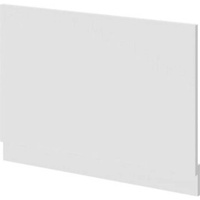 Napoli Gloss MDF End Bath Panel with Plinth | White | 750mm