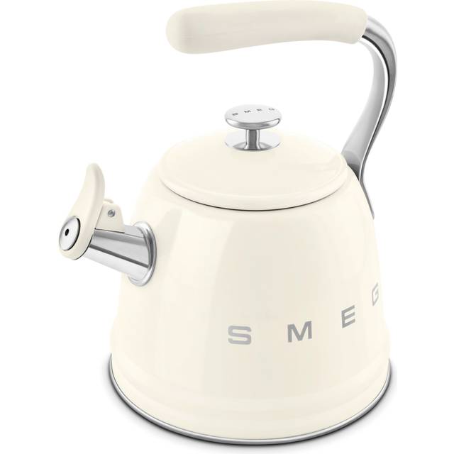 Smeg Whistling Stovetop Kettle - Cream, Size 2.3 Litre