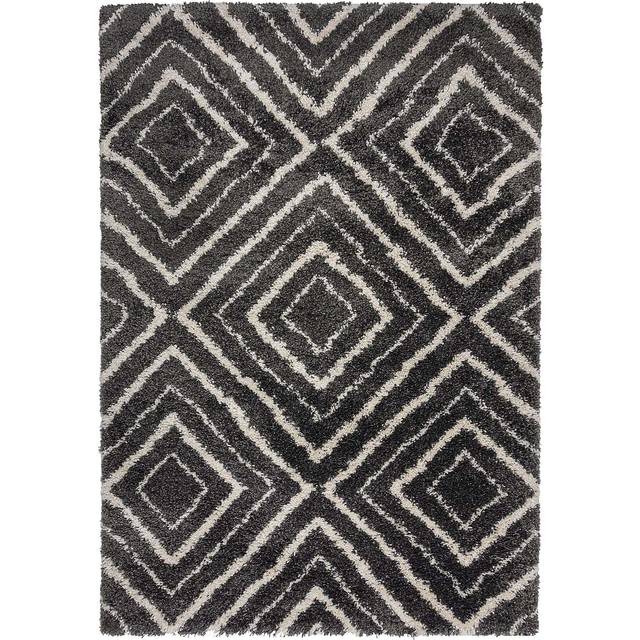 Slumber Geometric Shaggy Rug - Slumber Geometric Grey