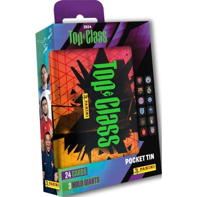 Panini Top Class 2024 - Pocket Tin - 3 Booster Packs + 3 Holo Giants - Fodboldkort