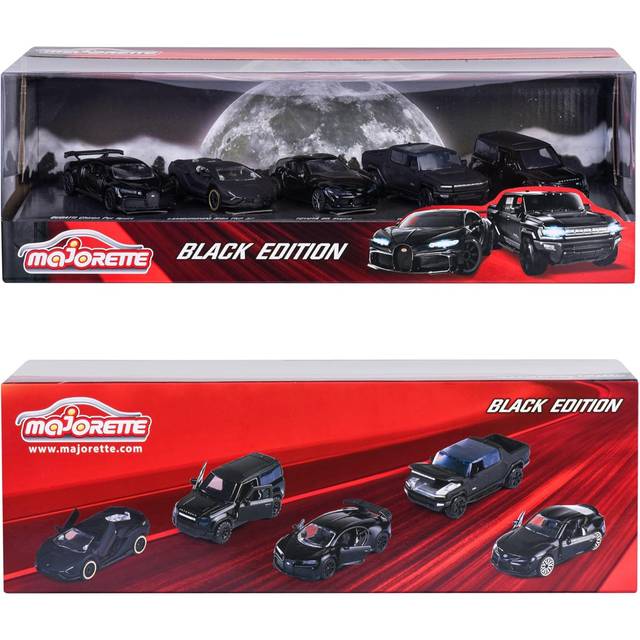 Giftpack - 5 leksaksbilar - Black Edition - Majorette