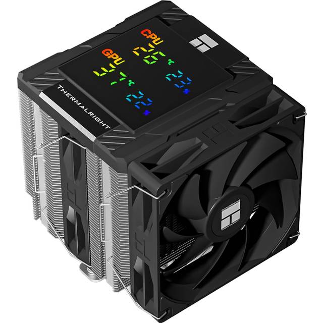 Thermalright Peerless Assassin 120 digital svart CPU-kylare, kylning med dubbla dörrar och dubbla fläktar, CPU-luftkylare, digitalt skärmskydd, för AM4/AM5, Intel LGA1851/1700/115X/1200