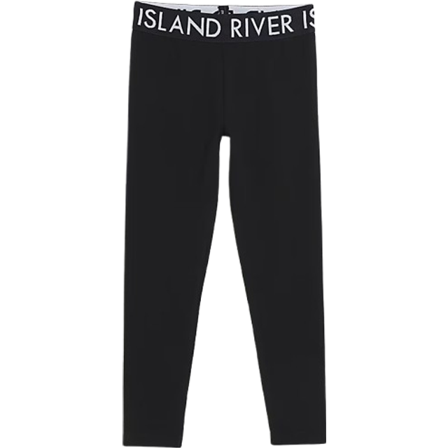 River Island Girls Black Ri Waistband Leggings - 5-6 Yrs