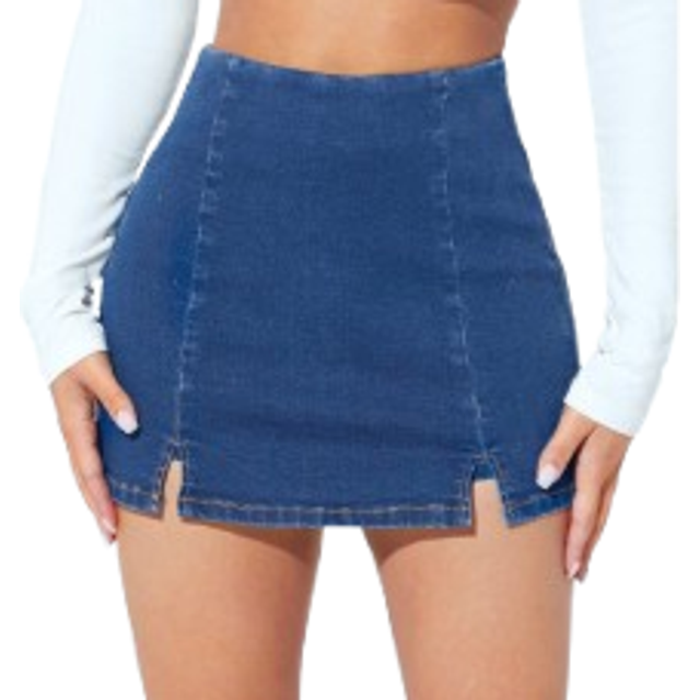 SHEIN Split Hem Denim Skort