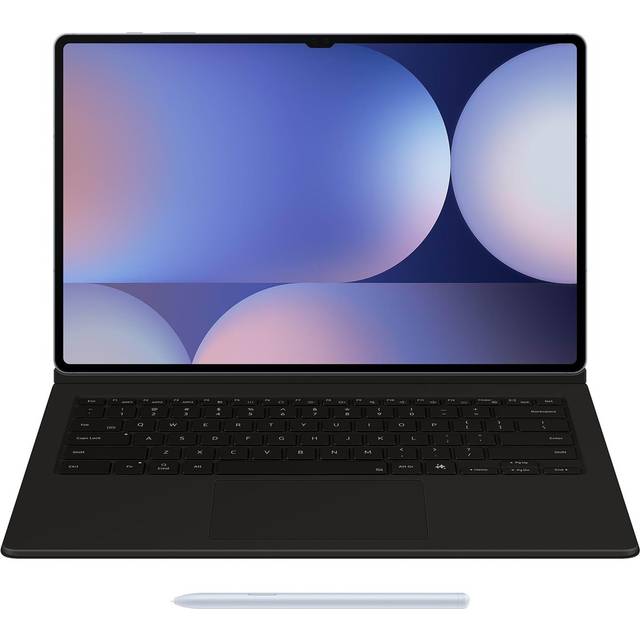 Samsung Book Cover Keyboard EF-DX925 för Galaxy Tab S10 Ultra | Tab S9 Ultra med QWERTZ-tangentbord och AI-knapp, tvådelat surfplattefodral, smal design, S pennfack, svart