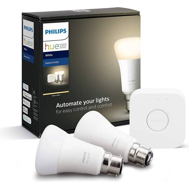 Philips Hue Warm White Starter Kit - B22 Bayonet Fitting