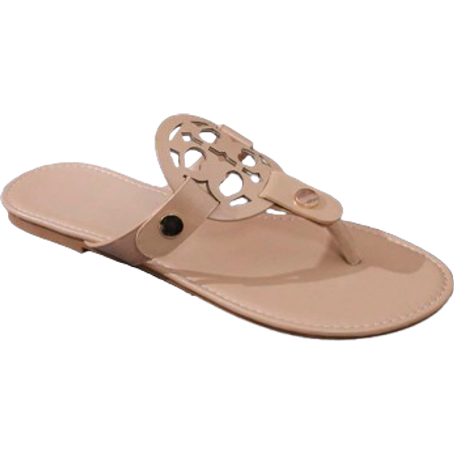 Sandaler med t-band för kvinnor, nya romerska platta rutschkanor för sommar, flip flops för kvinnor Bekväma minimalistiska strandsemesterskor, Mode-sl - Kaki (CN35,CN36,CN37,CN38,CN39,CN40,CN41,CN42,CN43)