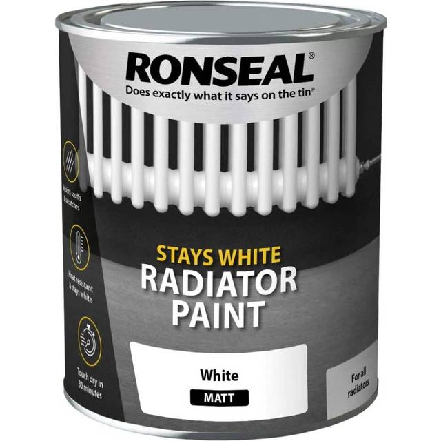 Ronseal Stays White Radiator Paint, Matt 750ml