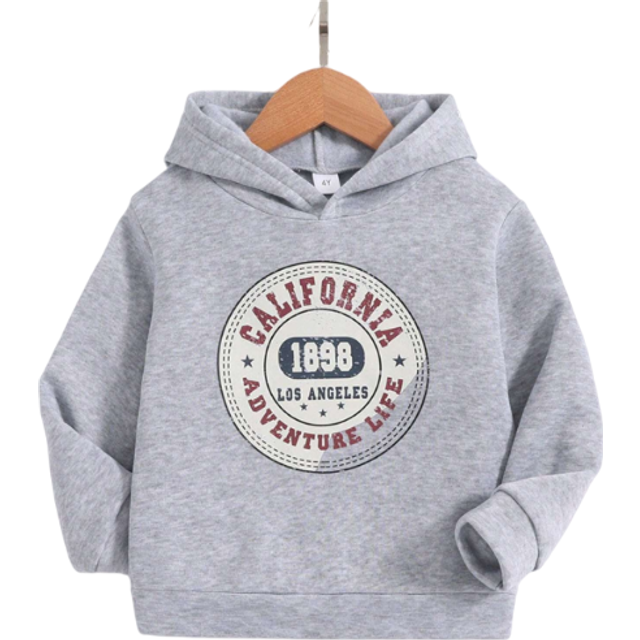 SHEIN Young Boy Letter Graphic Hoodie