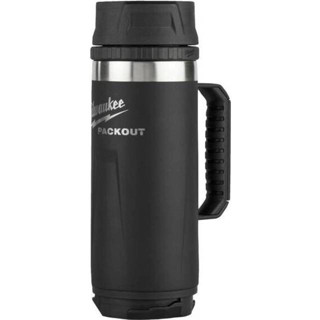 Milwaukee Packout Drinks Bottle Sip Lid Black 532ml