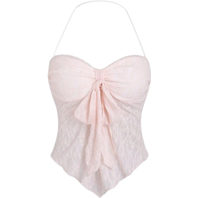 Sweetra Women&#39;s Summer Solid Front Tie Halter Neck Crop Cami Top Y2K Outfit