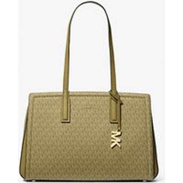 MK Laila Medium Signature Logo Tote Bag - Green - Michael Kors - ONE SIZE