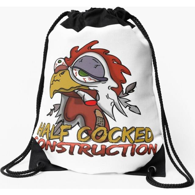 Drawstring Bag Half Cocked Construction Company  Sport Gym Shoe Backpack