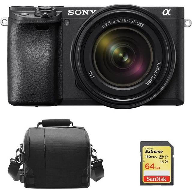 SONY A6400 Black KIT SEL 18-135MM F3.5-5.6 OSS Black+64GB SD card+Bag