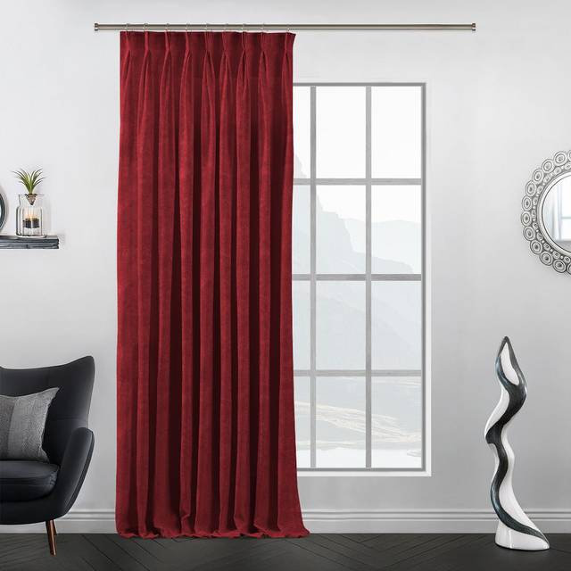 Luxury Pinch Pleat Curtain Panel - Single Drapery for Elegant Window Decor (245cm W X 475cm H)