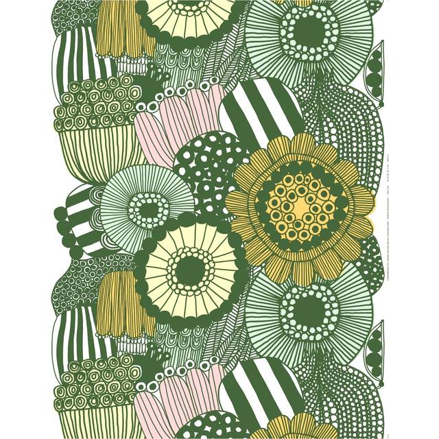 Marimekko Siirtolapuutarha vaxduk White-green-light yellow-orange - Grön
