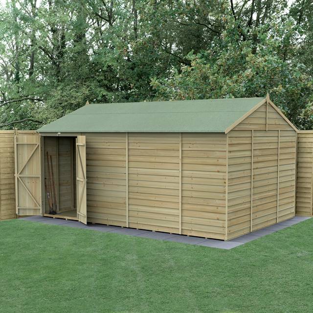 4LIFE Reverse Apex Shed 15x10 - Installation Included / Without Base / 0