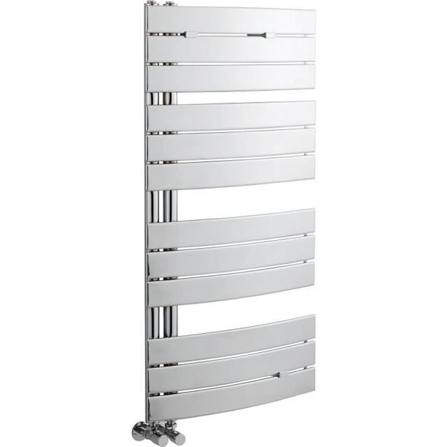 Heated Towel Rail with Curved Panels - 1147 BTU - 1080mm x 550mm - Chrome