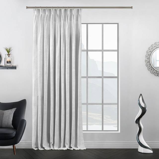 Luxury Pinch Pleat Curtain Panel - Single Drapery for Elegant Window Decor (130cm W X 400cm H)