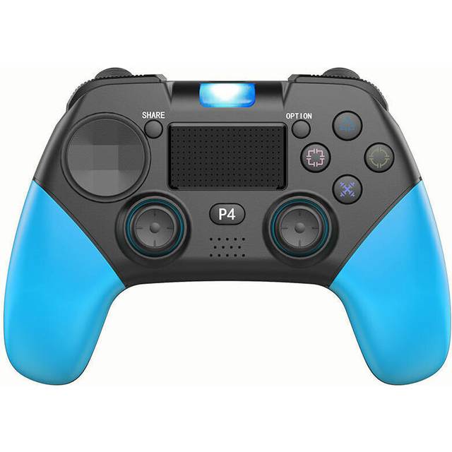 (Blue) Gamepad Vibration Portable for Android Windows Steam Wireless Asymmetric Somatosensory Vibration Gyroscope Game Controller