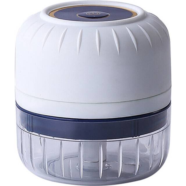 Electric Garlic Chopper Garlic Masher, Food Processor with USB Charging for Slapping Onions Ginger Spices White