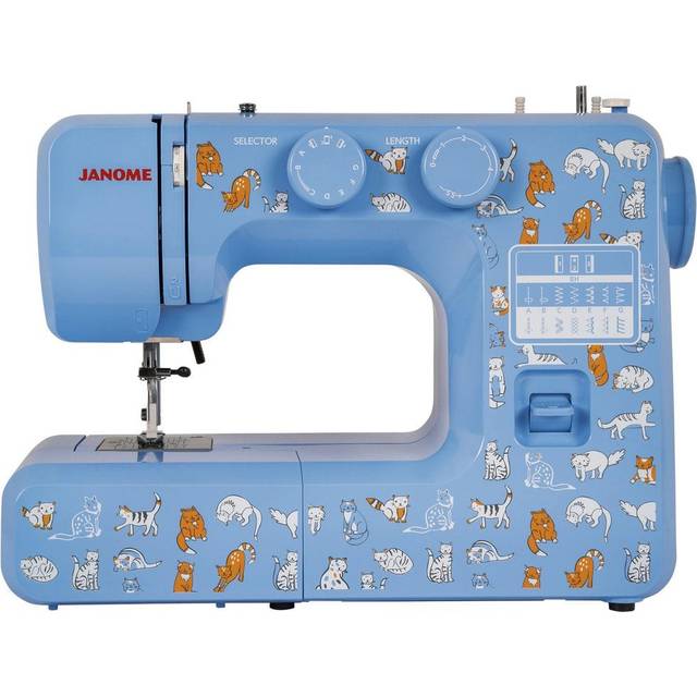 Janome Cat Fancy Easy-to-Use Sewing Machine with Interior Metal Frame  Bobbin Diagram  Tutorial Videos  Made with Beginners in Mind!  Multi-Color