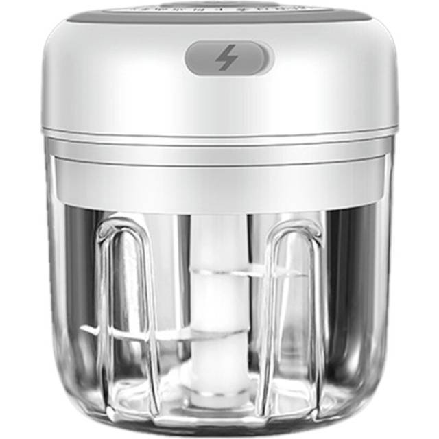 Electric Mini Garlic Chopper, Portable Garlic Cutter Garlic Masher, Fruit Vegetable Speedy Chopper Slicer Food Mincer, USB Rechargeable 200ML