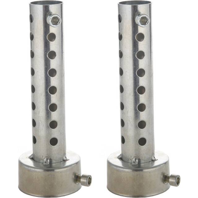 2X Silver Motorcycle Exhaust Can Muffler Insert Baffle DB 48mm x 140mm