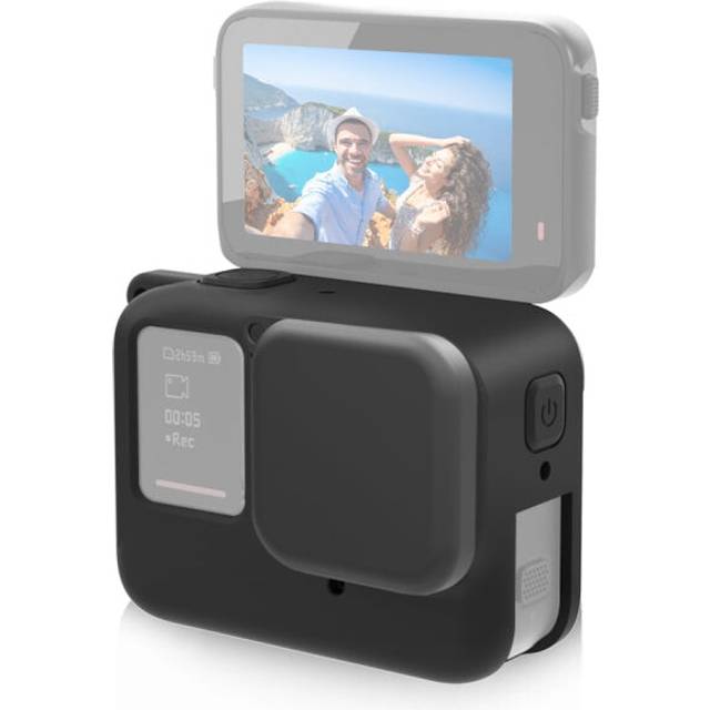 For Insta360 Ace Pro PULUZ Body Silicone Protective Case with Lens Cap (Black)