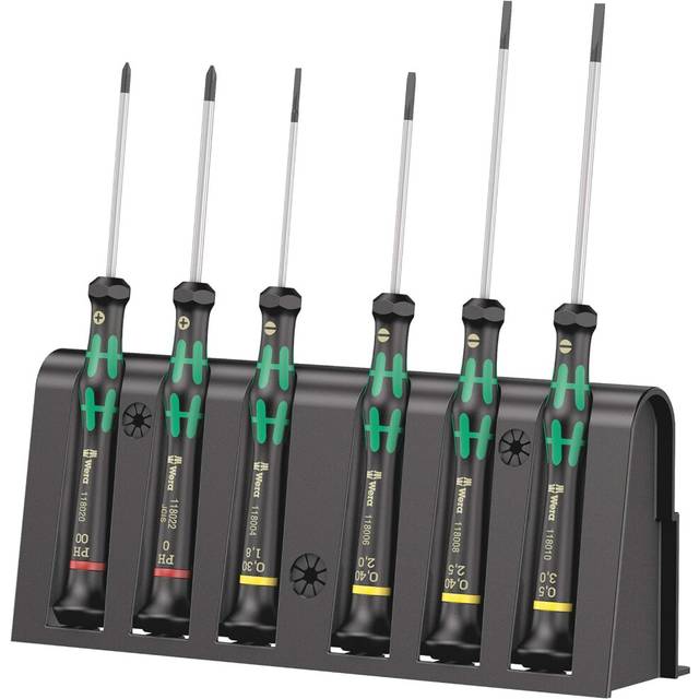 Wera 2035/6 A Kraftform Micro Screwdriver Set, for electronic applications, PH/SL, 6 Piece, 05118150001
