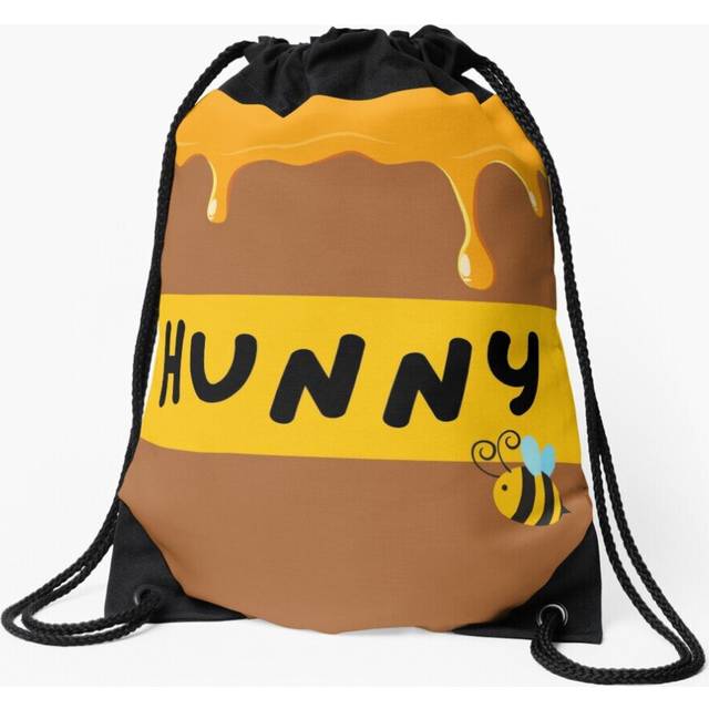 Drawstring Bag Winnie the Pooh Hunny Pot  Sport Gym Shoe Backpack