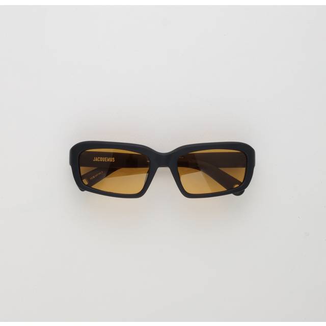 JACQUEMUS JAC 64 SUN C1, RECTANGLE Sunglasses, FEMALE, available with prescription - Black